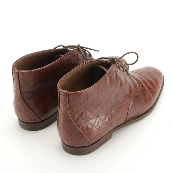 Vintage Susan Bennis/Warren Edwards Brown Leather Ankle Boots in Original Box - Picture 3 of 5